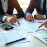 ИП показывает куратору фонда распечатанную смету и сравнительную таблицу для согласования изменений в смете гранта в офисе